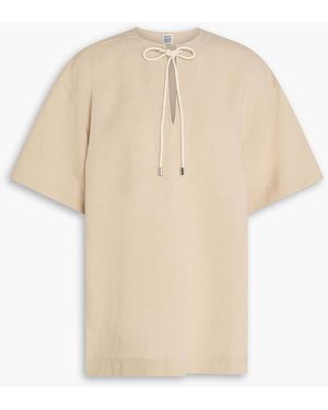 TOTEME Lyocell And Linen-Blend Top - Natural