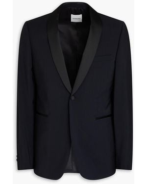 Sandro Satin-paneled Wool Tuxedo Jacket - Black