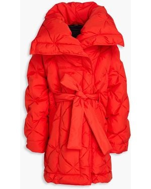 Goldbergh Lauren Belted Quilted Shell Down Coat - Red