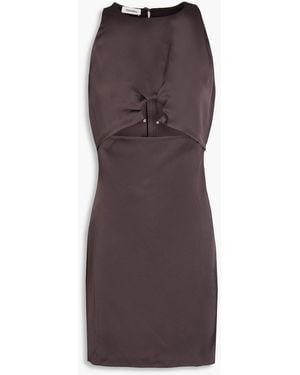 Nanushka Cutout Satin Mini Dress - Brown