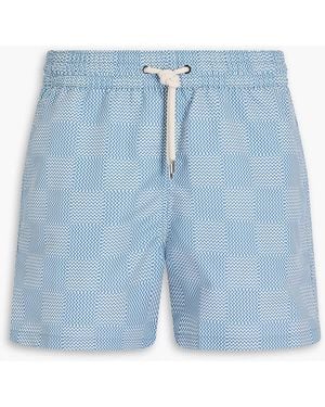Frescobol Carioca Rio Copa Printed Swim Shorts - Blue