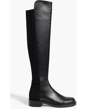 Stuart Weitzman Microstretch And Leather Over-The-Knee Boots - Black