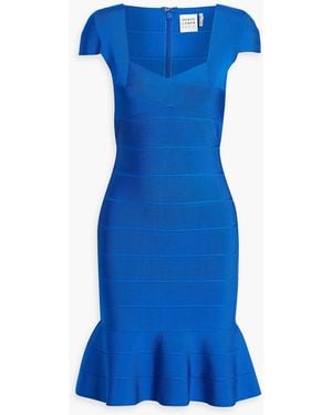 Hervé Léger Fluted Bandage Dress - Blue