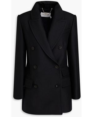 Zimmermann Double-breasted Wool-blend Blazer - Black