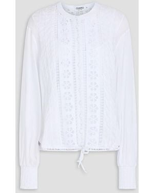 Charo Ruiz Donnelie Lace-Trimmed Cotton-Blend Blouse - White