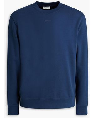 Sandro Appliquéd French Cotton-Terry Sweatshirt - Blue