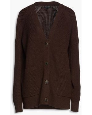 Rag & Bone Selah Mélange Ribbed Wool Cardigan - Brown