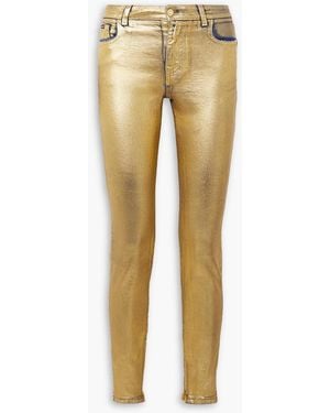 Tom Ford Coated Mid-Rise Skinny Jeans - Natural