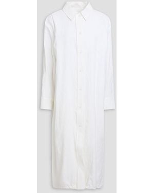 Jil Sander Linen Midi Shirt Dress - White