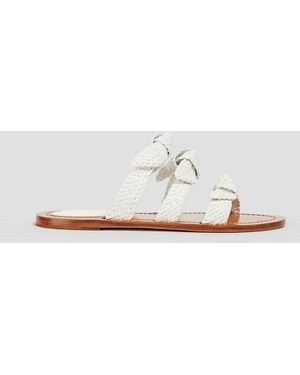 Alexandre Birman Lolita Woven Leather Sandals - White