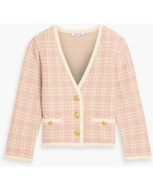 Veronica Beard Claudine Metallic Jacquard-Knit Cotton-Blend Jacket - Natural
