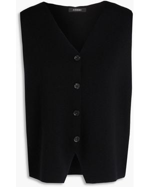 A.Emery Nelson Merino Wool Vest - Black