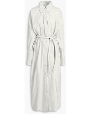 Rohe Belted Cotton-poplin Midi Shirt Dress - White