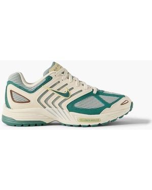 Nike Air Pegasus 2K5 Mesh, Leather And Suede Trainers - Green