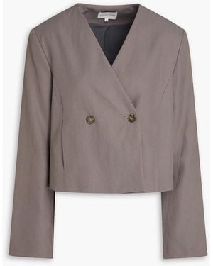 Loulou de Saison Malli Double-breasted Twill Blazer - Brown