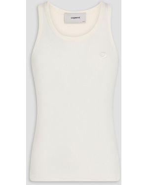 Coperni Ribbed-jersey Tank - White