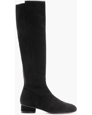 Stuart Weitzman Eloise 30 Suede Knee Boots - Black