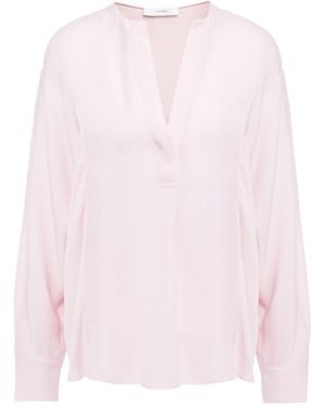 Vince Silk Crepe De Chine Blouse - Pink