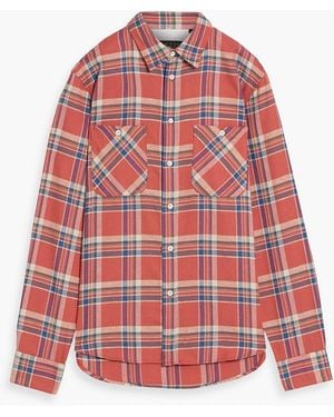 Rag & Bone Gus Checked Cotton-Flannel Shirt - Red