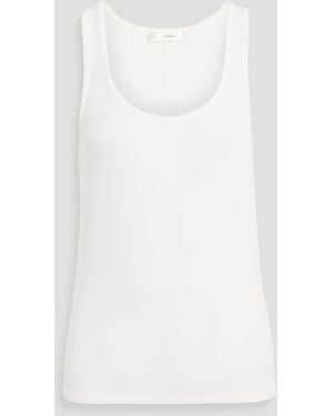 FRAME Ribbed Stretch-Modal Jersey Tank - White