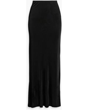 Helmut Lang Satin-jersey Maxi Skirt - Black