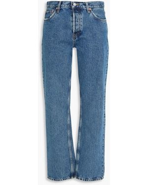 RE/DONE Standard High-Rise Straight-Leg Jeans - Blue