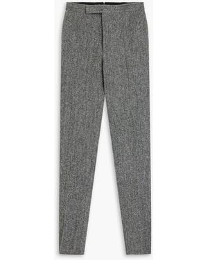 Thom Browne Herringbone Wool Trousers - Grey