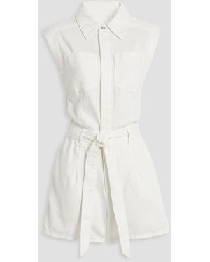 Rag & Bone Eliza Cotton And Lyocell-blend Twill Playsuit - White