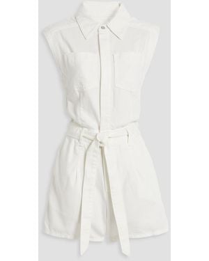 Rag & Bone Eliza Cotton And Lyocell-blend Twill Playsuit - White