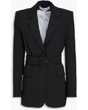 Veronica Beard Ryanne Belted Twill Blazer - Black