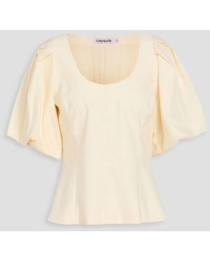 Jonathan Simkhai Linen-Blend Top - Natural