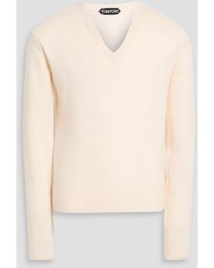 Tom Ford Cashmere And Silk-Blend Sweater - White