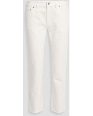 Tibi Elfie Mid-Rise Slim-Leg Jeans - White