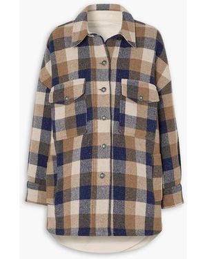 Fortela Margot Checked Wool-blend Jacket - Blue