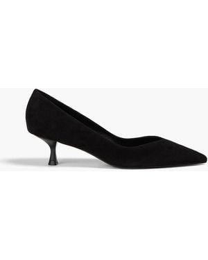 Stuart Weitzman Eva 50 Suede Pumps - Black