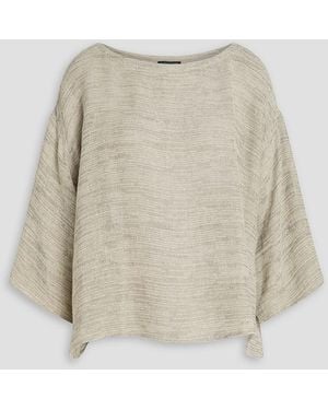 Eileen Fisher Linen-Blend Blouse - Natural
