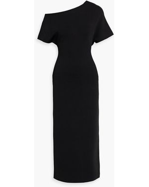 Rohe Off-The-Shoulder Knitted Midi Dress - Black