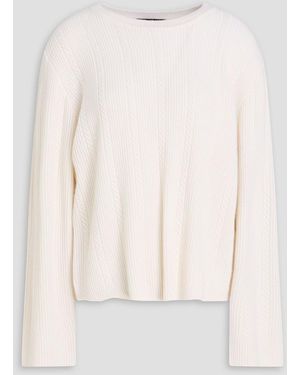 Rag & Bone Maud Cable-Knit Cashmere Jumper - White