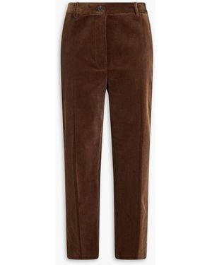 A.Emery Maxwell Cotton-Corduroy Tapered Trousers - Brown