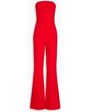 Safiyaa Myrine Strapless Crepe Jumpsuit - Red