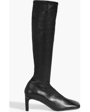 Jil Sander Leather Knee Boots - Black
