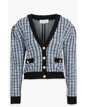 10 Crosby Derek Lam Ky Metallic Jacquard-Knit Cardigan - Black