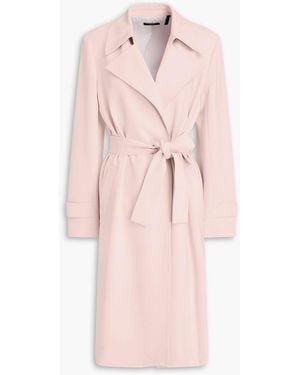 Theory Oaklane Crepe Trench Coat - Pink