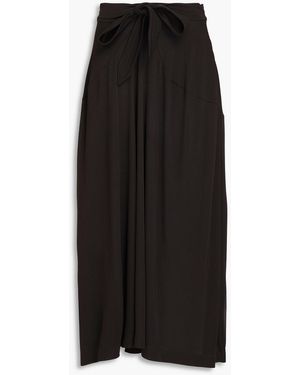 BITE STUDIOS Belted Jersey Midi Skirt - Black