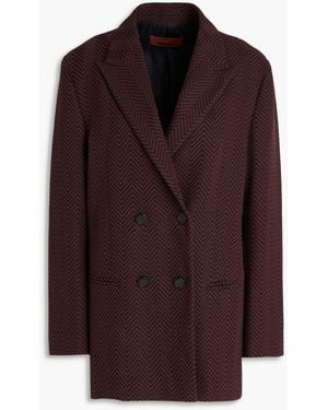 Missoni Double-Breasted Cotton-Blend Blazer - Brown