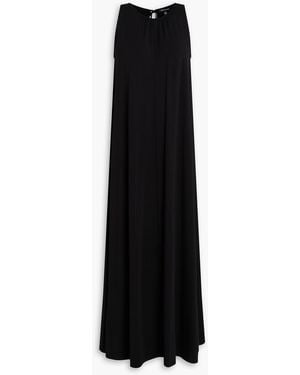 Eileen Fisher Tencel Lyocell-Blend Jersey Midi Dress - Black