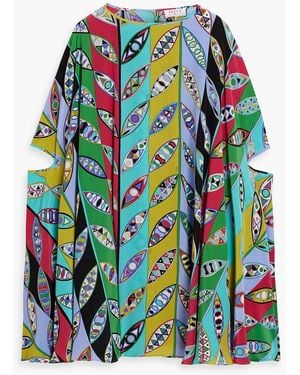 Emilio Pucci Girandole Printed Silk Crepe De Chine Kaftan - Purple