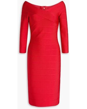 Hervé Léger Bandage Dress - Red