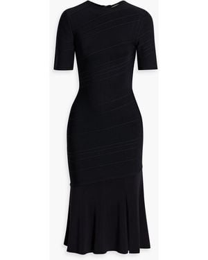 Hervé Léger Fluted Bandage Dress - Black