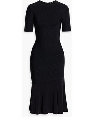 Hervé Léger Ausgestelltes midikleid aus bandage - Schwarz